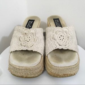 Mudd Espadrille Platform Slide